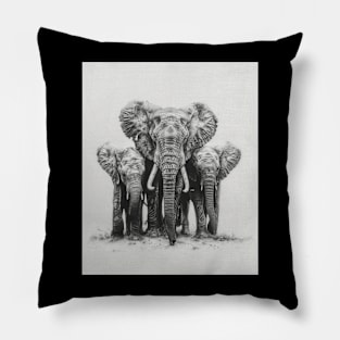 Elephant Social Behavior Pillow