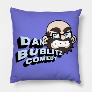 Dan Bublitz Jr Cartoon Comedy Logo Pillow