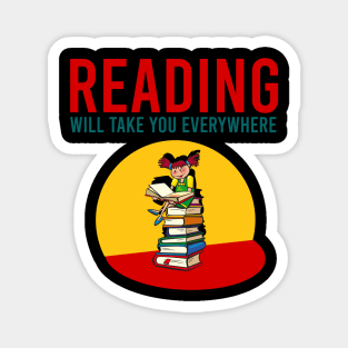 Reading will take you everywhere Magnet