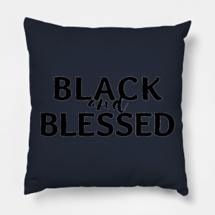 Black and blessed t-shirts Pillow