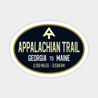 Appalachian Trail - Georgia to Maine - Dark Blue Oval Magnet