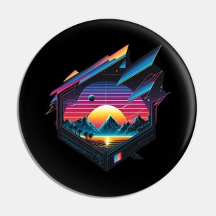 80s Vaporwave I Pin