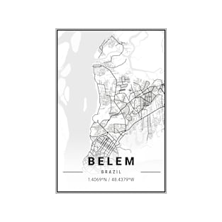 Belem Light City Map T-Shirt