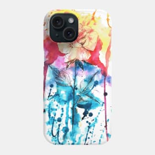 rose watercolor flover Phone Case