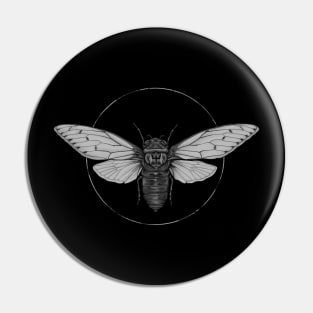 Cicada B&W Pin