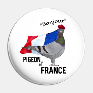 Pigeon of France Greeting Pin