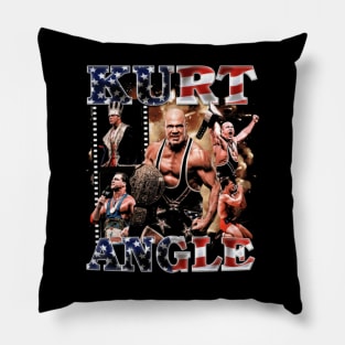 Kurt Angle Vintage Bootleg Pillow