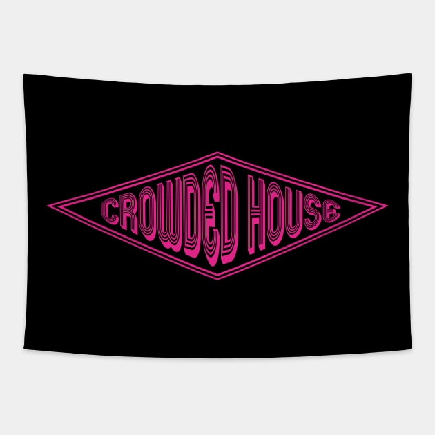 Crowded House - Pinkline Vintage Wajik Tapestry by BELLASOUND