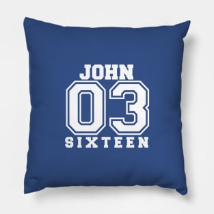 John 3 16 white Pillow