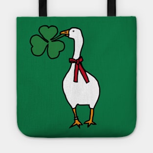 Saint Patricks Day Goose Steals Shamrock Tote