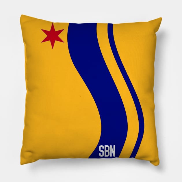 South Bend Flag Pillow by mplusshift2