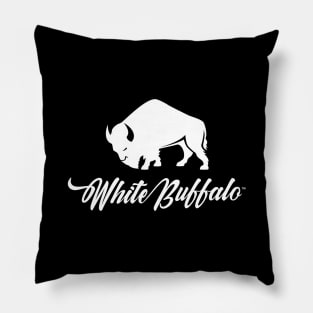 White Buffalo Script Pillow