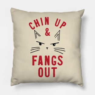 Chin Up Fangs Out Pillow