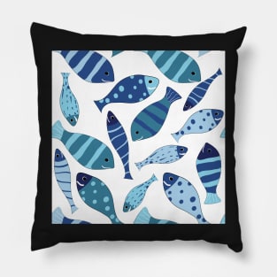 Seamless vector pattern of fish Pillow