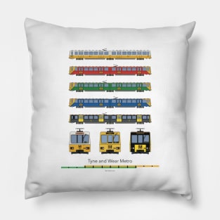 Tyne and Wear Metro Liveries Pillow