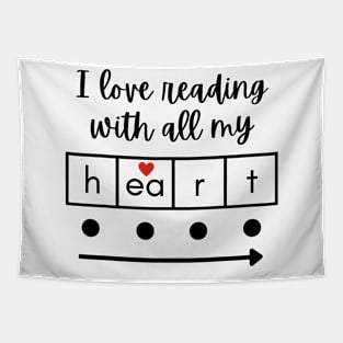 I Love Reading With All My Heart Science Teacher Valentine Tapestry