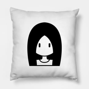 Minimalism Girl #8 Pillow