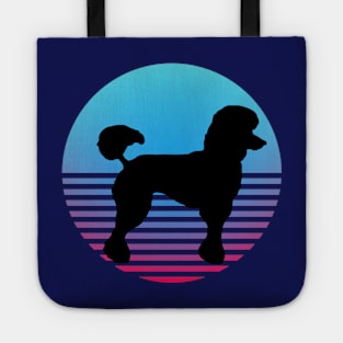 poodle cold sunset retro Tote