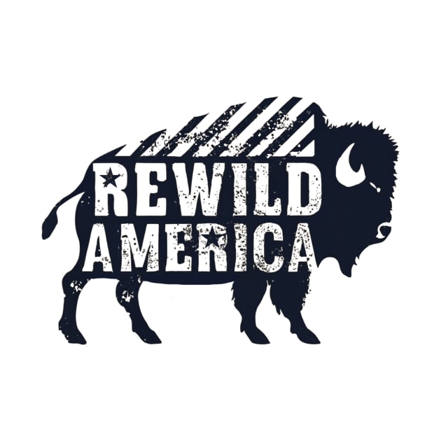 Rewild America American Bison/Buffalo by IllustrasAttic