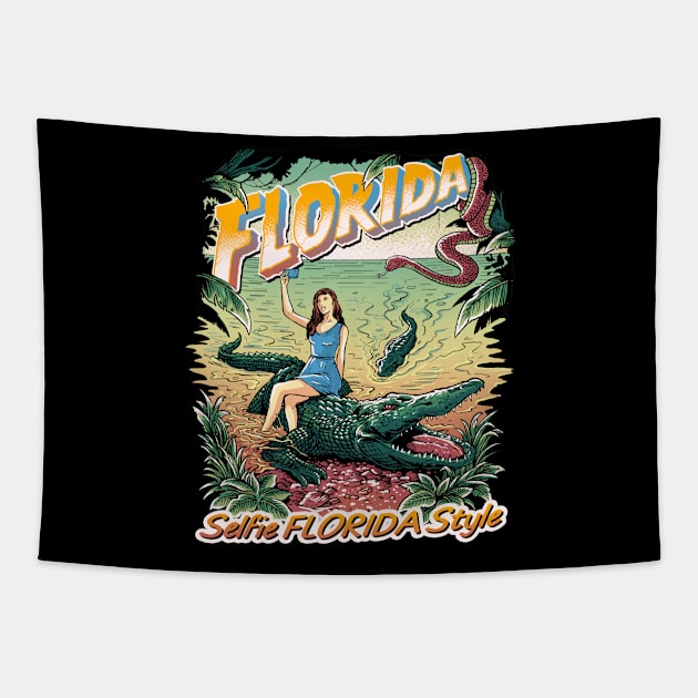 Selfie Florida Style Novelty Design Tapestry by ThemedSupreme