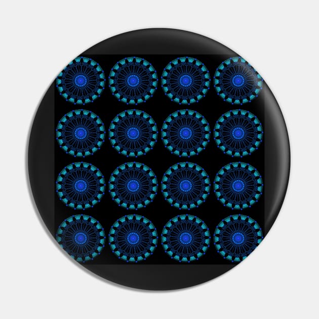 CIRCLES AND ORBS Blue PinWheels Abstract Pin by Overthetopsm