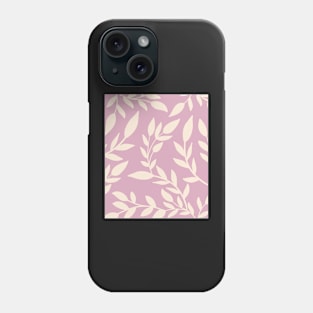 Abstract Lilac Botanical  Leaves Pattern Phone Case