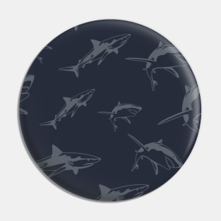 Shark Maritim nautical seamless pattern Pin