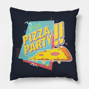 Office Pizza Party Retro T Pillow