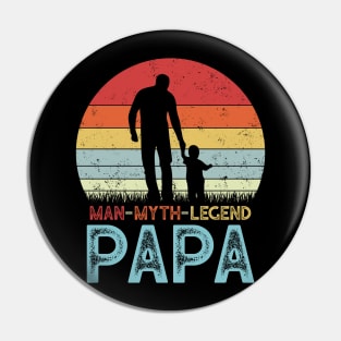 PAPA The Man The Myth The Legend T-Shirt **Name Can Be Customized** The Man The Myth The Legend, Papa, Papa Gift, Father's Day Pin