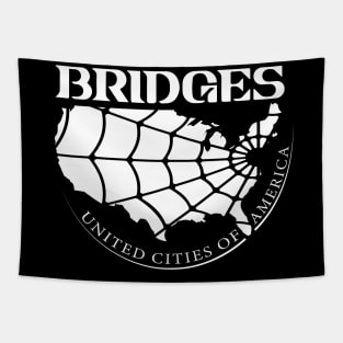 Bridges (Black and White) Tapestry