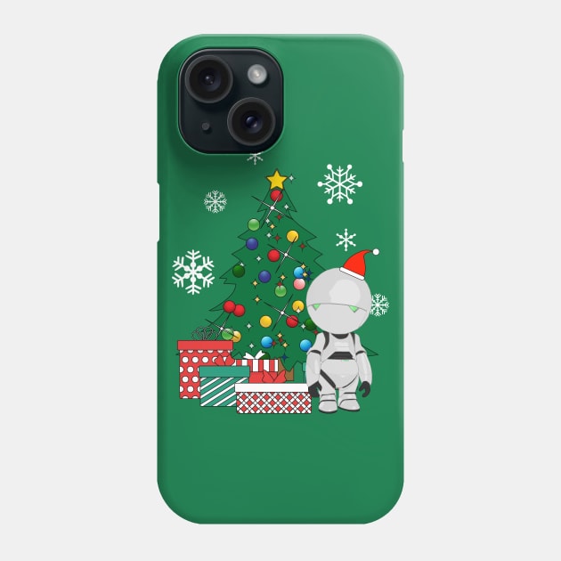 Marvin The Paranoid Android Around The Christmas Tree Phone Case by Nova5