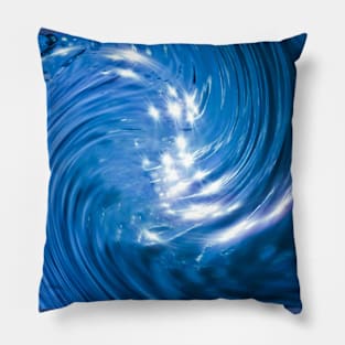 Sparkling Ocean Waves Abstract Pattern Pillow