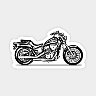 VT600C Shadow VLX Motorcycle Sketch Art Magnet