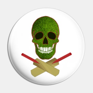 Cricket Skull Pin