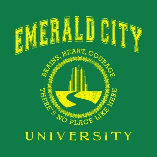 Emerald City University (Yellow) | The Wizard Of Oz | Wicked The Musical T-Shirt