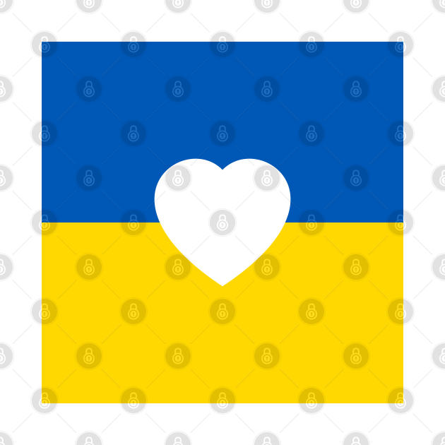 Stand with Ukraine -  Ukrainian flag by InspireMe