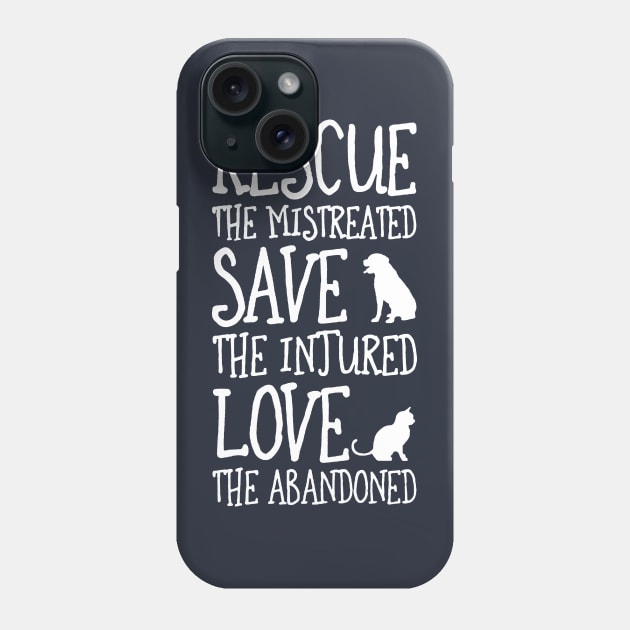 Pet Love | Rescue-Save-Love Phone Case by POD Anytime