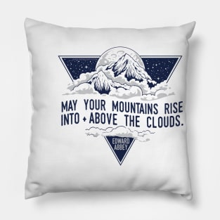 Edward Abbey Mountain Quote Pillow