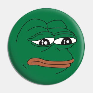 Sad Pepe Face Pin
