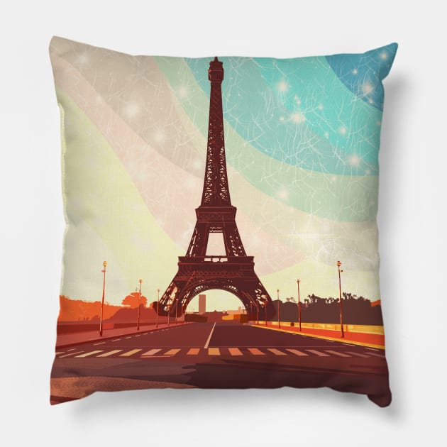 Eiffel Tower Pillow by Mimie20