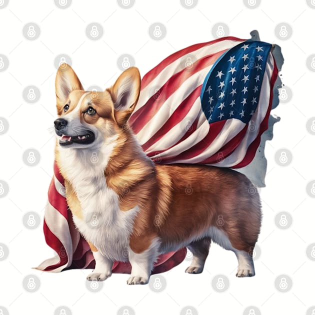 Stars and Stripes Corgi by Tees by Confucius