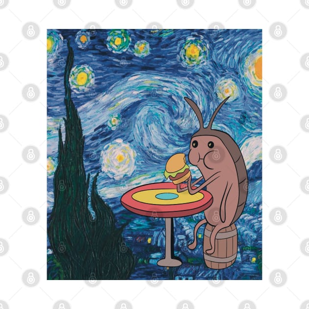 Starry Night SpongeBob Fish by SugarSaltSpice