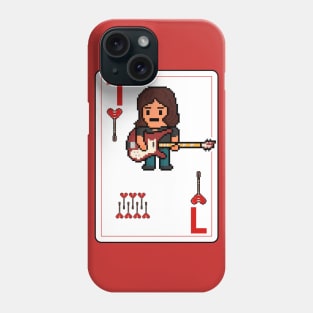 Pixelrockstars Seven of Hearts Playing Card Phone Case