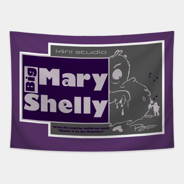 The jelly monster Big Mary Shelly Tapestry by i4ni Studio