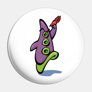 purple tentacle Pin