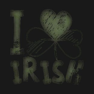 St Patricks Day I Love Irish Shamrock T-Shirt