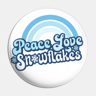 PEACE LOVE SNOWFLAKES Pin