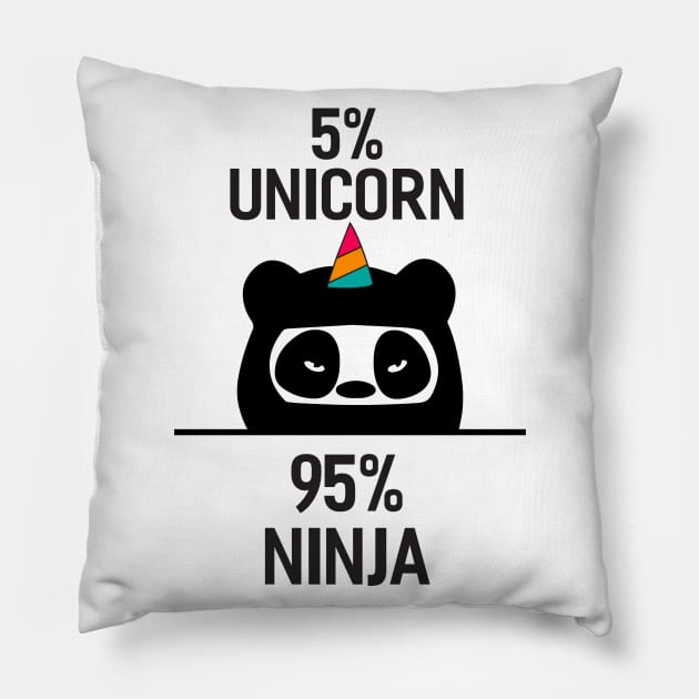 Panda Ninja Pillow by Dojaja