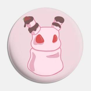 Chocolate Strawberry Marshmallow Grundo Neopets Pin