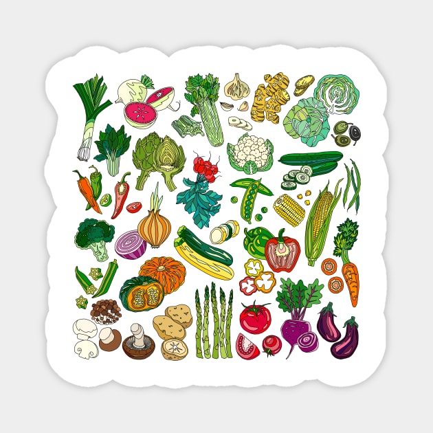 Vegetable Paradise Magnet by lamaisondulapino